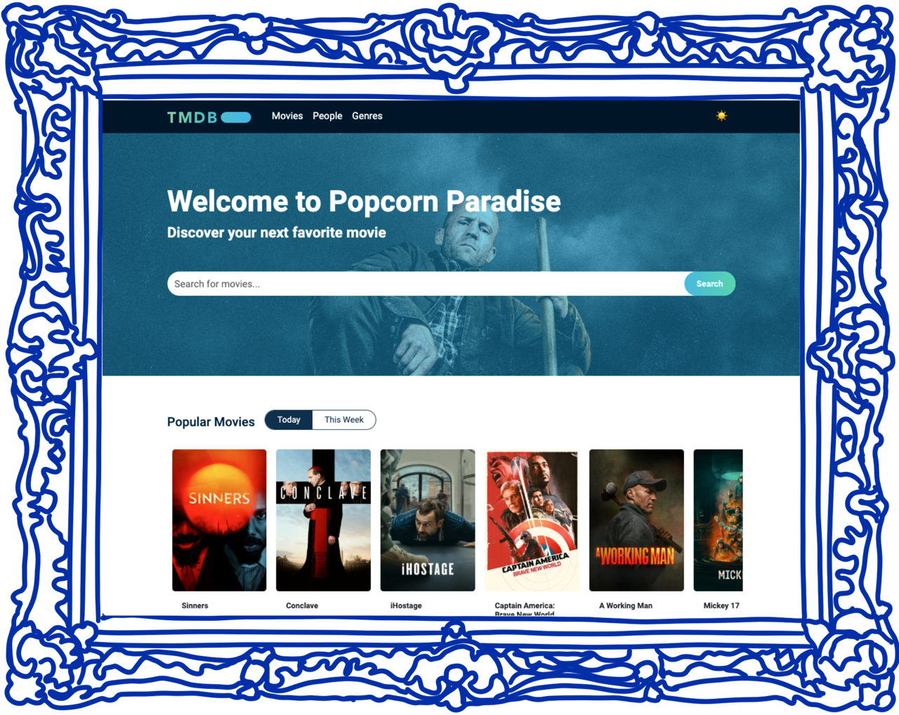 Popcorn paradise movie database project
